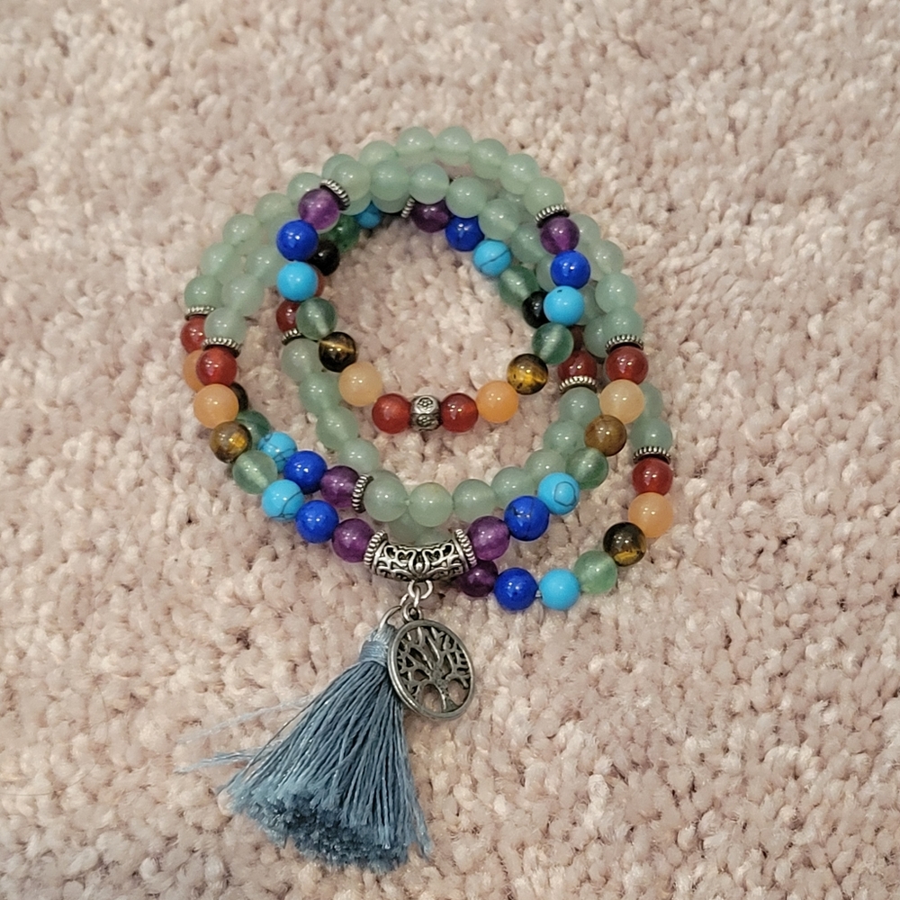 Wrap Beaded Chakra Bracelet
